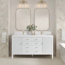 Myrrin 60" Double (Vanity Only Pricing) in Bright White